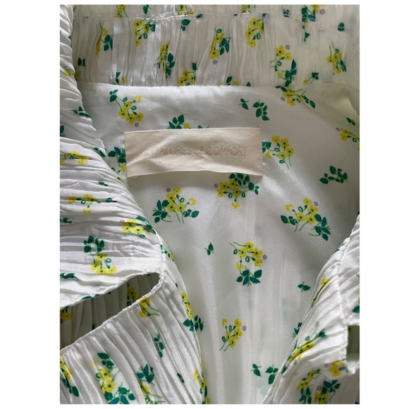 CREATURES OF COMFORT Floral Habotai Oversized Trench - Picture 5 of 7